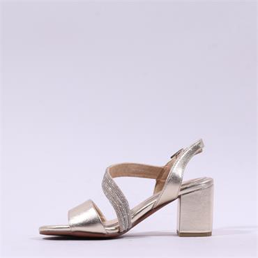 Marco Tozzi Paduli Glitter Cross Strap - Gold Combination