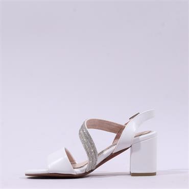 Marco Tozzi Paduli Glitter Cross Strap - White Combi