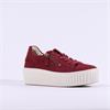 Gabor Dolly High Platform Zip Trainer - Wine Suede