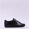 Ecco Women Soft 2.0 Laced - Black Croc