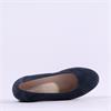 Gabor Demi Low Heel Court Shoe - Navy Suede