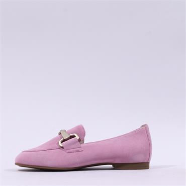Gabor Jangle Slip On Buckle Loafer - Pink Suede