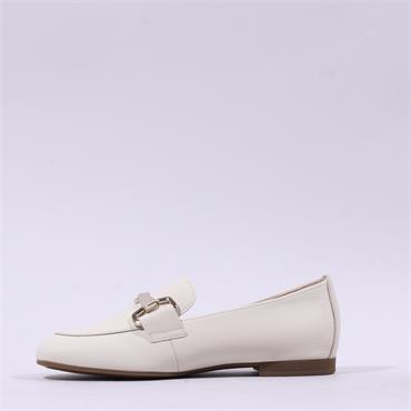 Gabor Jangle Slip On Buckle Loafer - White Gold