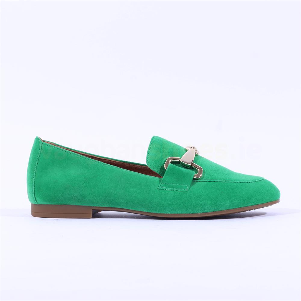 Gabor Jangle Slip On Buckle Loafer Green Suede Vaughan Shoes Ireland