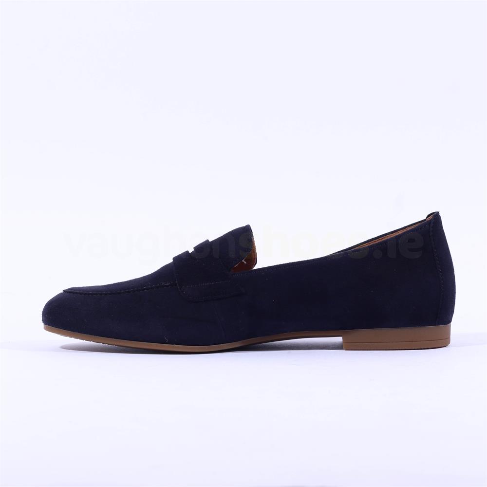 Gabor Viva Low Heel Slip On Loafer Dark Navy Vaughan Shoes Ireland