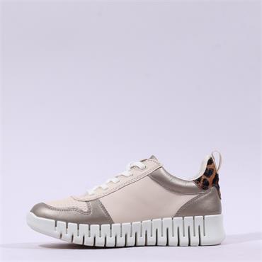 Ecco Women Gruuv Side Zip Lace Trainer - Cashmere Leopard