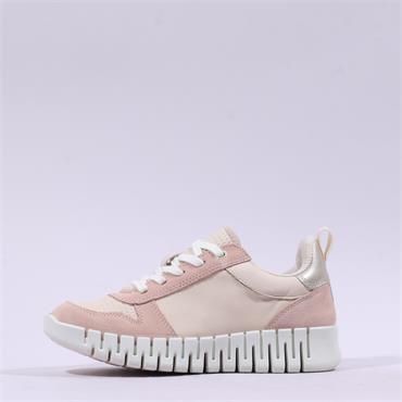Ecco Women Gruuv Side Zip Lace Trainer - Rose Dust