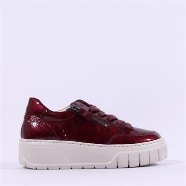 Gabor Rivazza Platform Side Zip Trainer - Bordeaux Patent