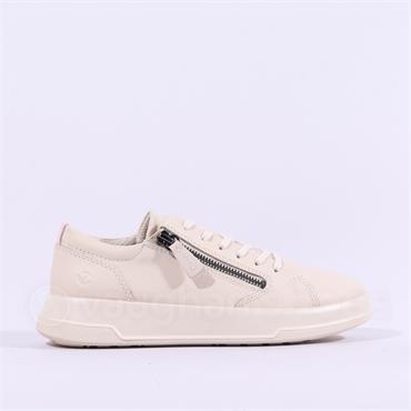 Ecco Women Move Side Zip Comfort Trainer - Limestone