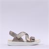 Ecco Women Soft Sandal Cross Straps - Cashmere Metallic