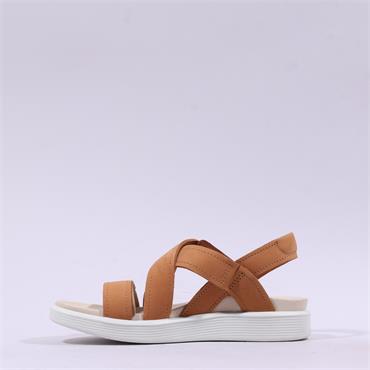 Ecco Women Soft Sandal Cross Straps - Lion