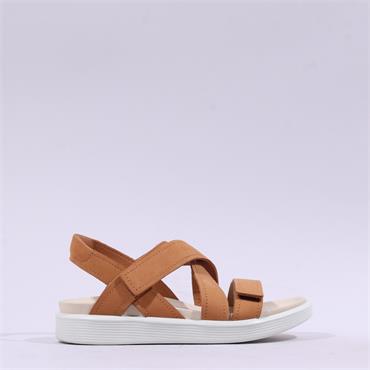 Ecco Women Soft Sandal Cross Straps - Lion