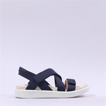 Ecco Women Soft Sandal Cross Straps - Marine