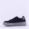 Gabor Sail Platform Bungie Lace Trainer - Dark Navy Suede