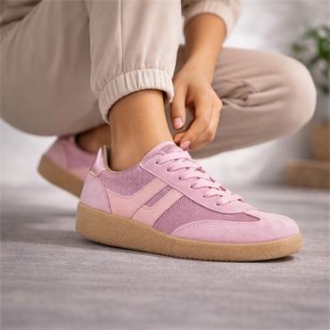 Gabor West Gumsole Laced Trainer - Soft Pink