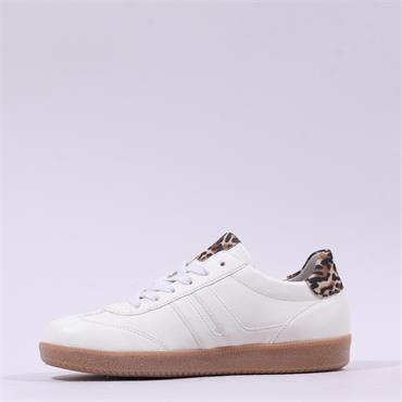 Gabor West Gumsole Laced Trainer - Latte Leopard