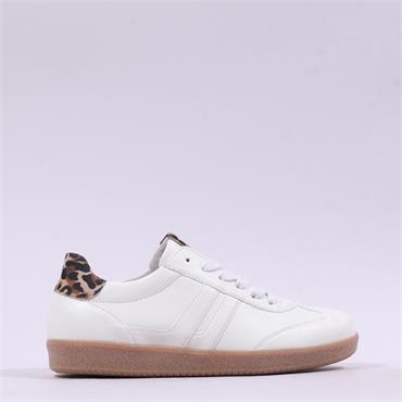 Gabor West Gumsole Laced Trainer - Latte Leopard