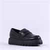 Gabor Tikka Slip On Wedge Shoe - Black Leather