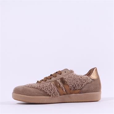 Gabor West Gumsole Lace Trainer - Taupe Teddy