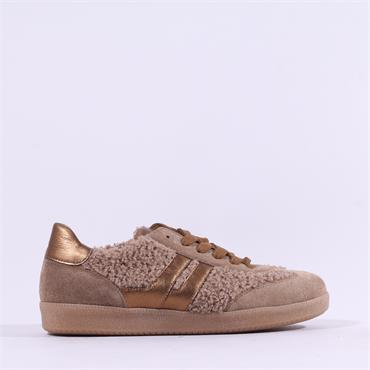 Gabor West Gumsole Lace Trainer - Taupe Teddy