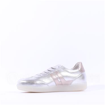 Gabor West Gumsole Laced Trainer - Metallic Combi