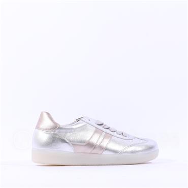 Gabor West Gumsole Laced Trainer - Metallic Combi