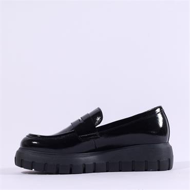 Gabor Tikka Slip On Wedge Shoe - Black Patent