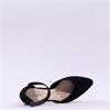 Gabor Gala Ankle Strap Block Heel Court - Black Suede