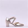 Gabor Gisele Strappy Block Heel - Gold Metallic