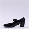 Gabor Belva Two Strap Block Heel - Black Patent