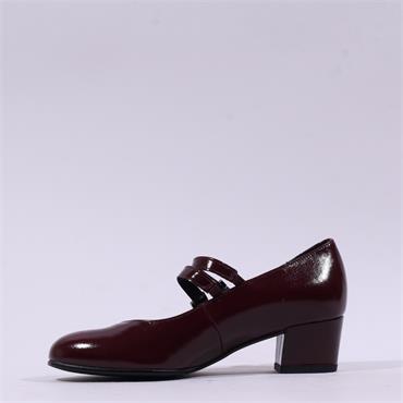 Gabor Belva Two Strap Block Heel - Mulberry