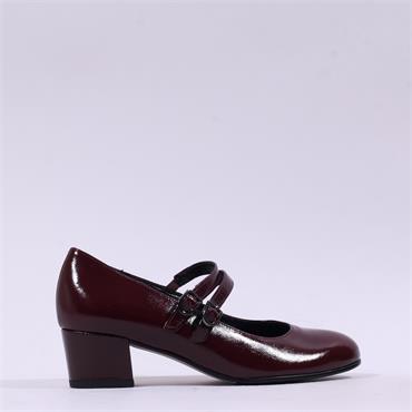 Gabor Belva Two Strap Block Heel - Mulberry