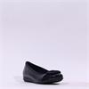 Gabor Forrest Ring Detail Low Wedge Pump - Dark Navy Patent