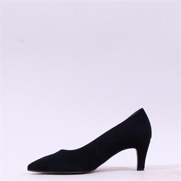 Gabor Daze Pointed Mid Heel - Black Suede