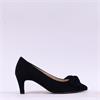 Gabor Dusty Bow Detail High Heel - Black Suede