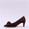 Gabor Dusty Bow Detail High Heel - Cognac Suede