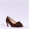 Gabor Dusty Bow Detail High Heel - Cognac Suede