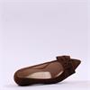 Gabor Dusty Bow Detail High Heel - Cognac Suede