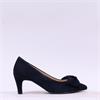 Gabor Dusty Bow Detail High Heel - Dark Navy Suede