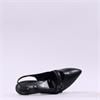 Gabor Edith 2 Strap Low Heel Slingback - Black Leather