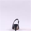 Gabor Lazona Mid Heel Pointed Slingback - Black Leather