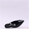 Gabor Lazona Mid Heel Pointed Slingback - Black Leather