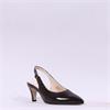 Gabor Lazona Mid Heel Pointed Slingback - Brown Patent