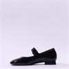 Gabor Iggy Low Heel Strap Loafer - Black Patent