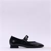 Gabor Iggy Low Heel Strap Loafer - Black Patent