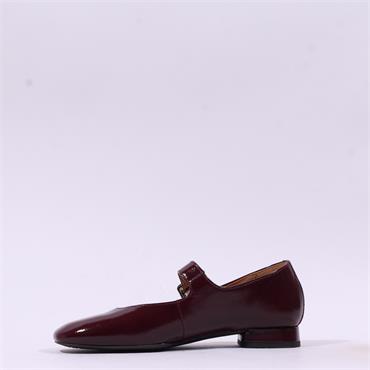 Gabor Iggy Low Heel Strap Loafer - Mulberry Patent