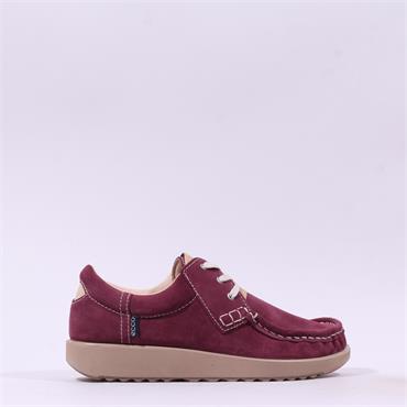 Ecco Women Joke Stitch Toe Shoe - Dark Ruby