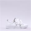 Gabor False Ribbon Lace Trainer Waltz - White Leather