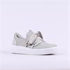 Gabor Waltz False Ribbon Lace Trainer - Silver Leather