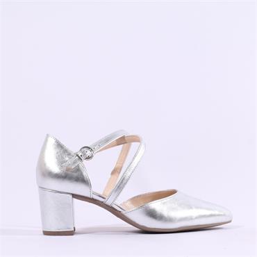 Gabor Gisele Block Heel Strappy Heel - Silver